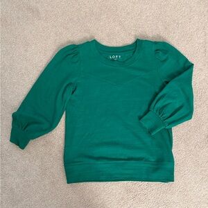 LOFT women’s Emerald Green Sweatshirt